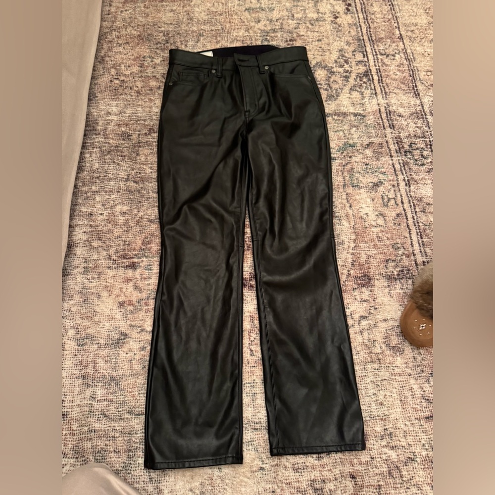 Gap leather vintage slim high rise pant 27